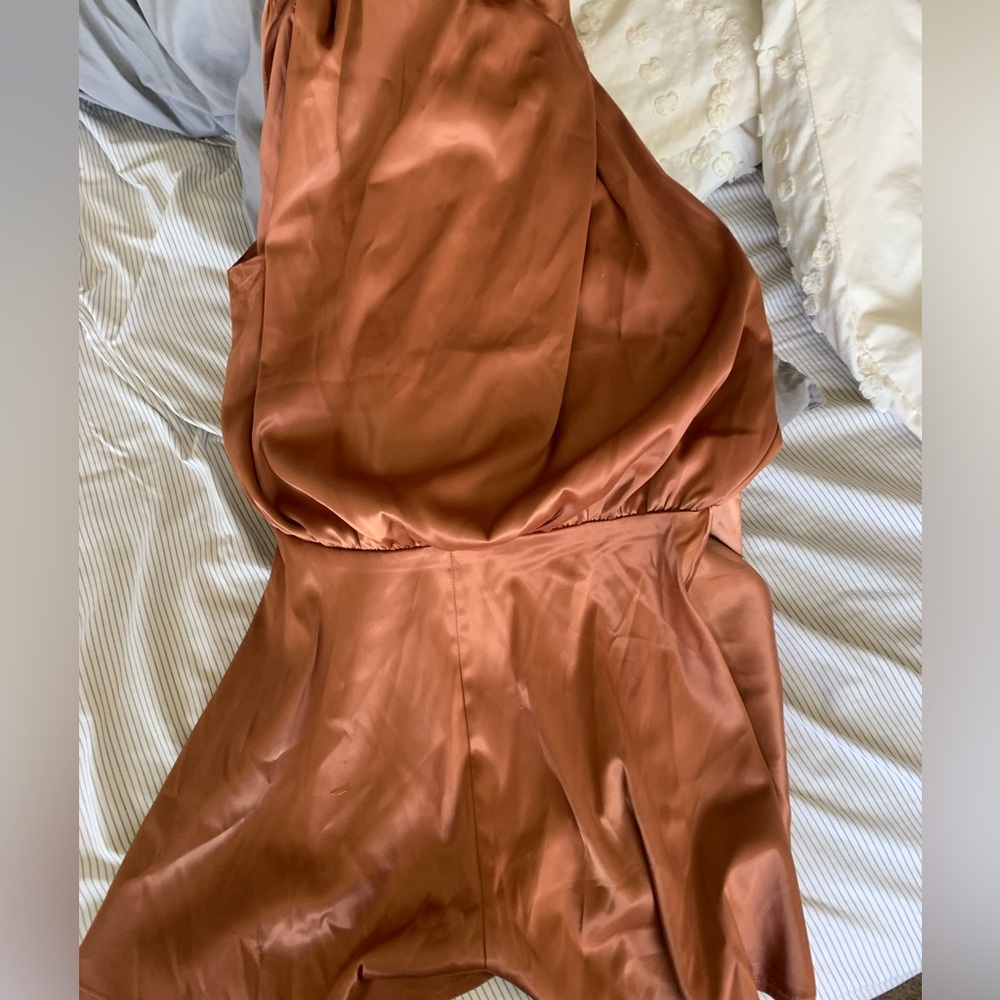 Brown Amazon station romper